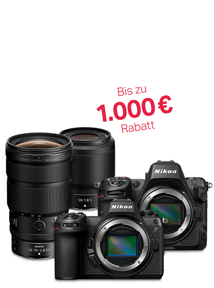 Nikon Aktion mit bis zu 1.000 € Rabatt