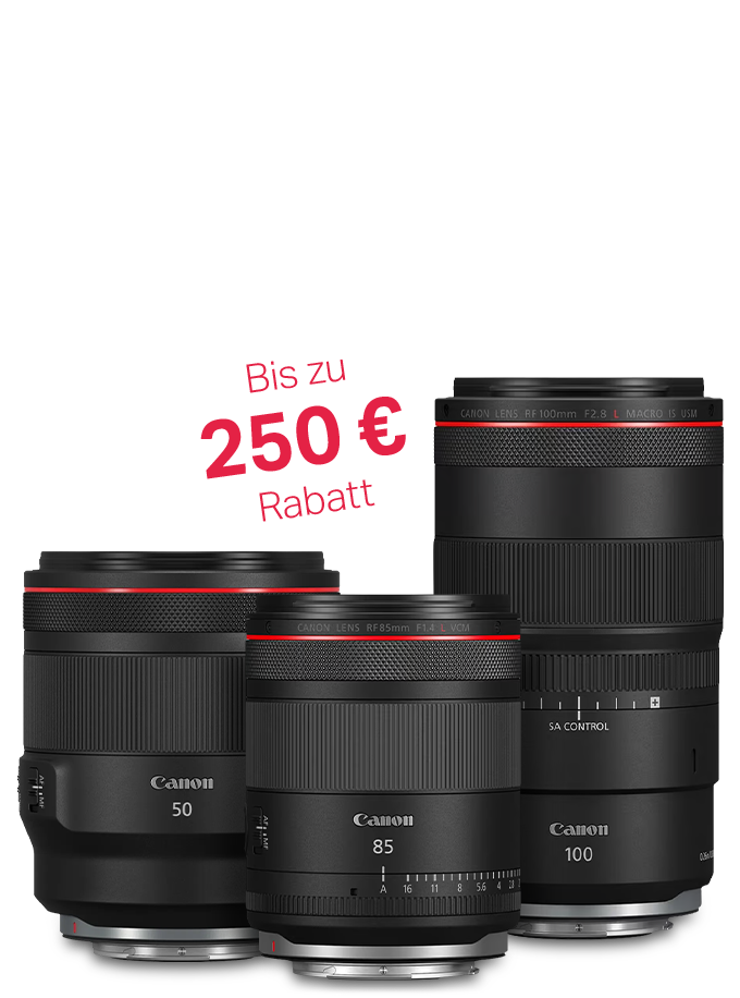 Bis zu 250 € Rabatt auf Festbrennweiten