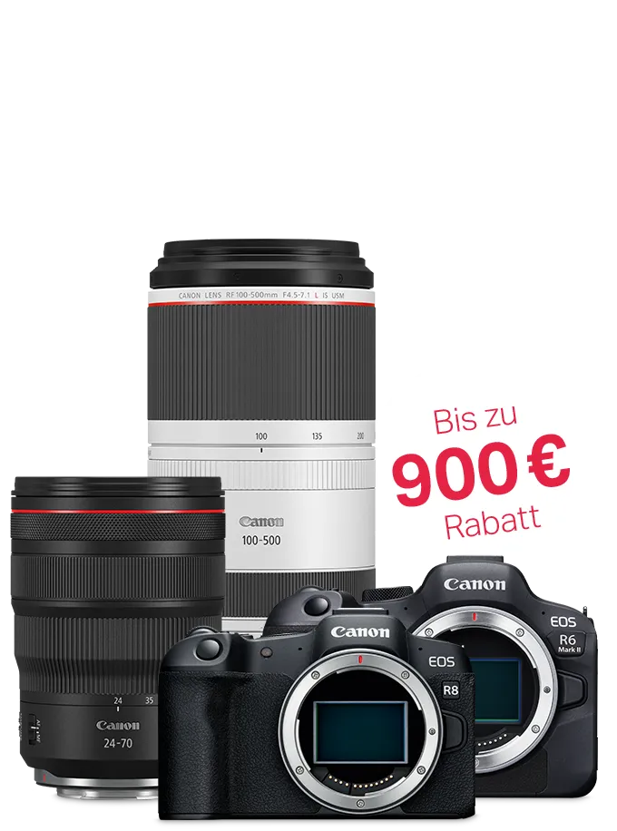 Bis zu 900 € Rabatt auf Kameras und Objektive