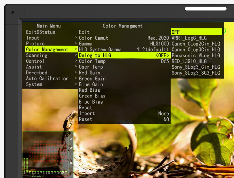 HDR/SDR De-log LUTs