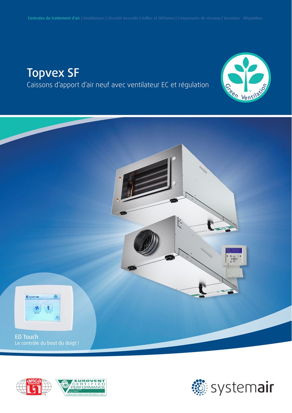 Couverture brochure présentation Topvex SF