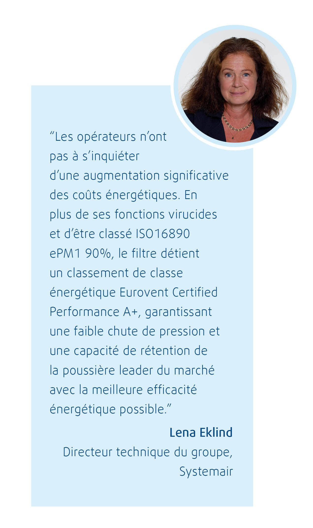 Picture of Lena and a quote in French