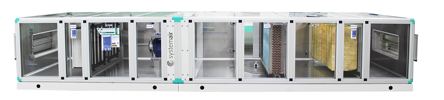 BA Hygiene, Αρθρωτή μονάδα διαχείρισης αέρα με ενισχυμένη ενεργειακή απόδοση και πιστοποίηση κατά Eurovent για εφαρμογές υγιεινής