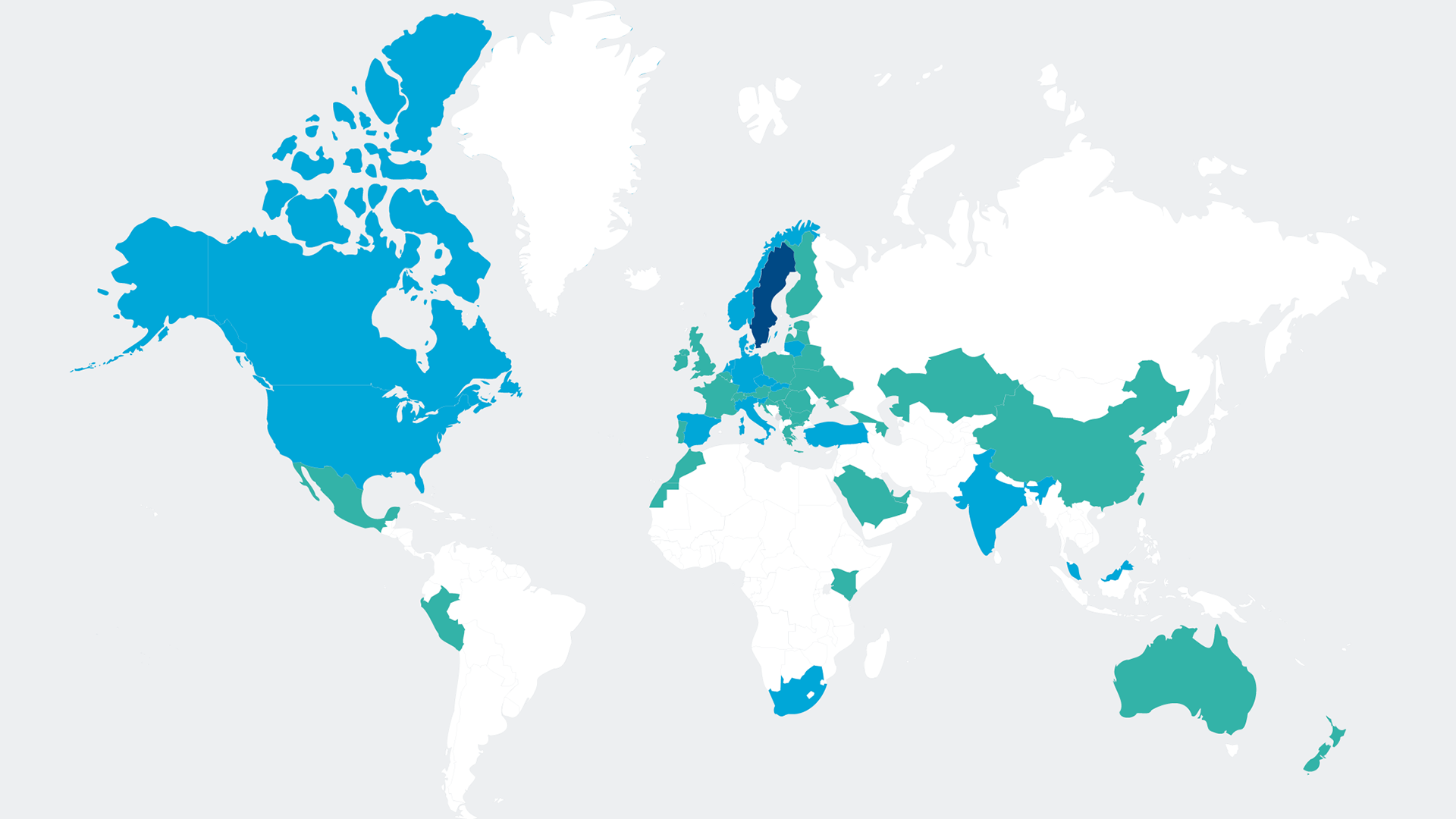 Systemair World map of Markets