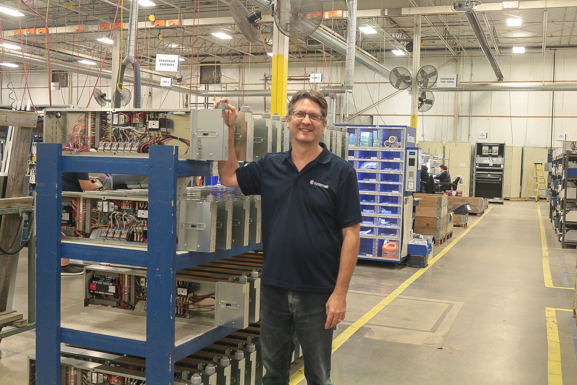Neil Verhoeve in the production area