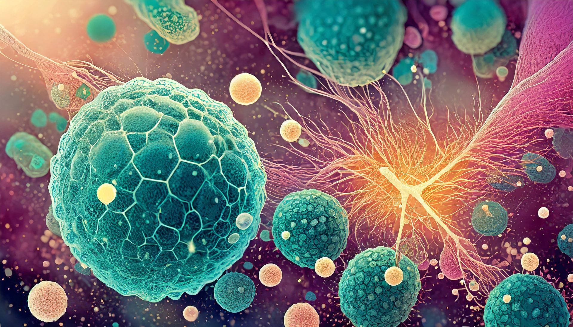 Microscopic image of pathogens