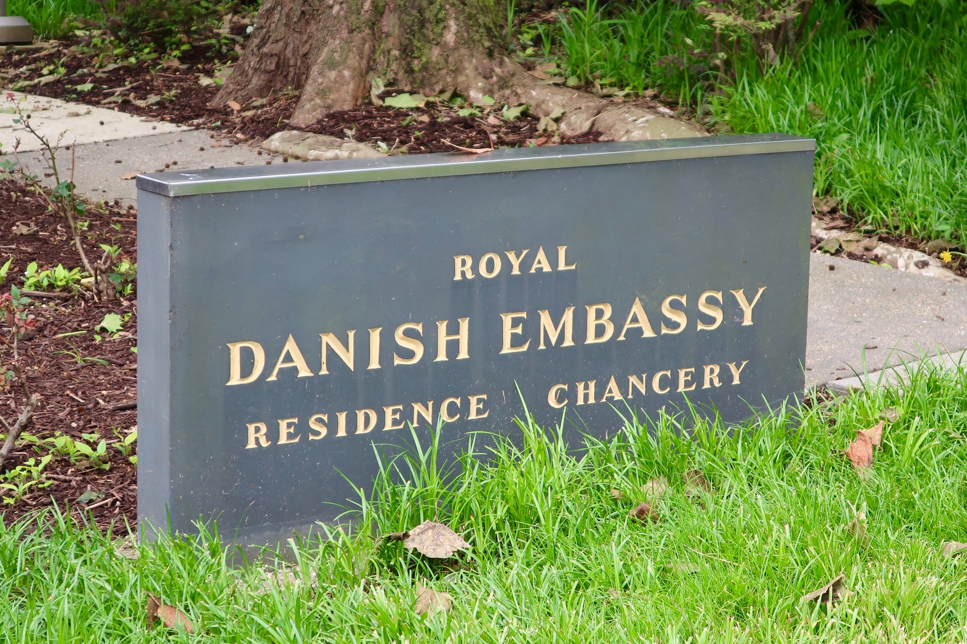 Sign of the royal Danish Embassy