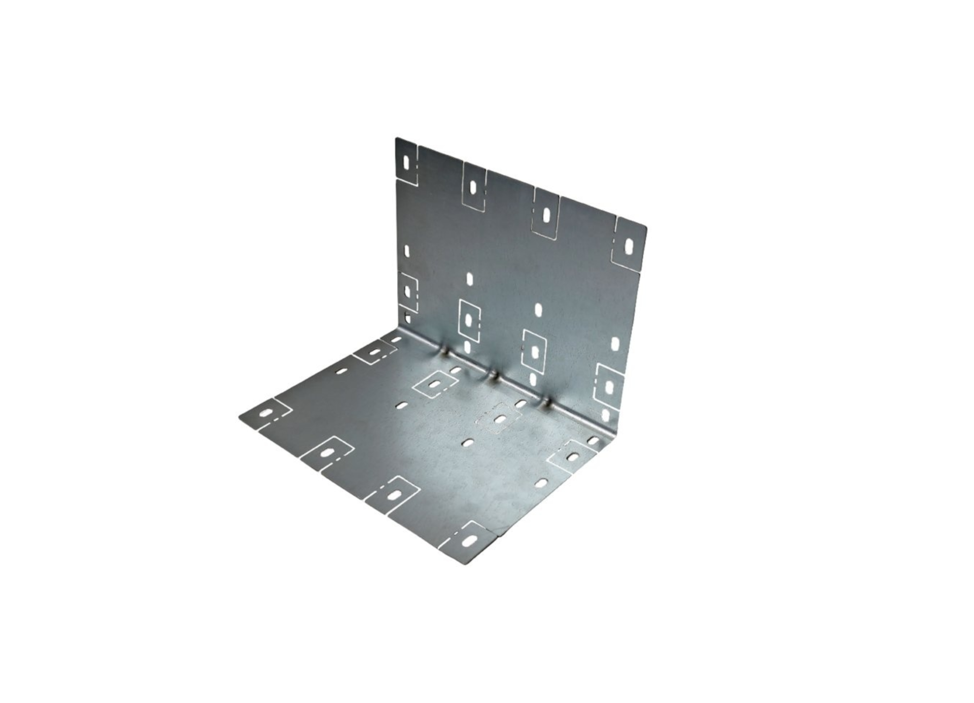 Tube F angle plate, Angle plate made of galvanized steel, useable for redirecting of Tube F ducts.