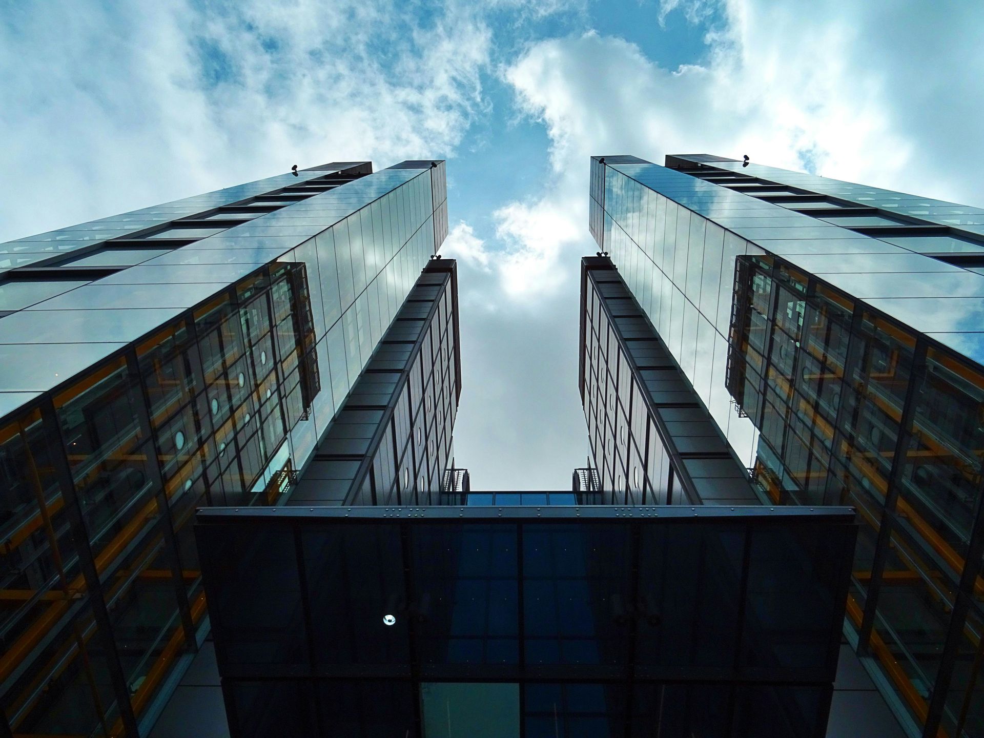 Ant view of a building and sky