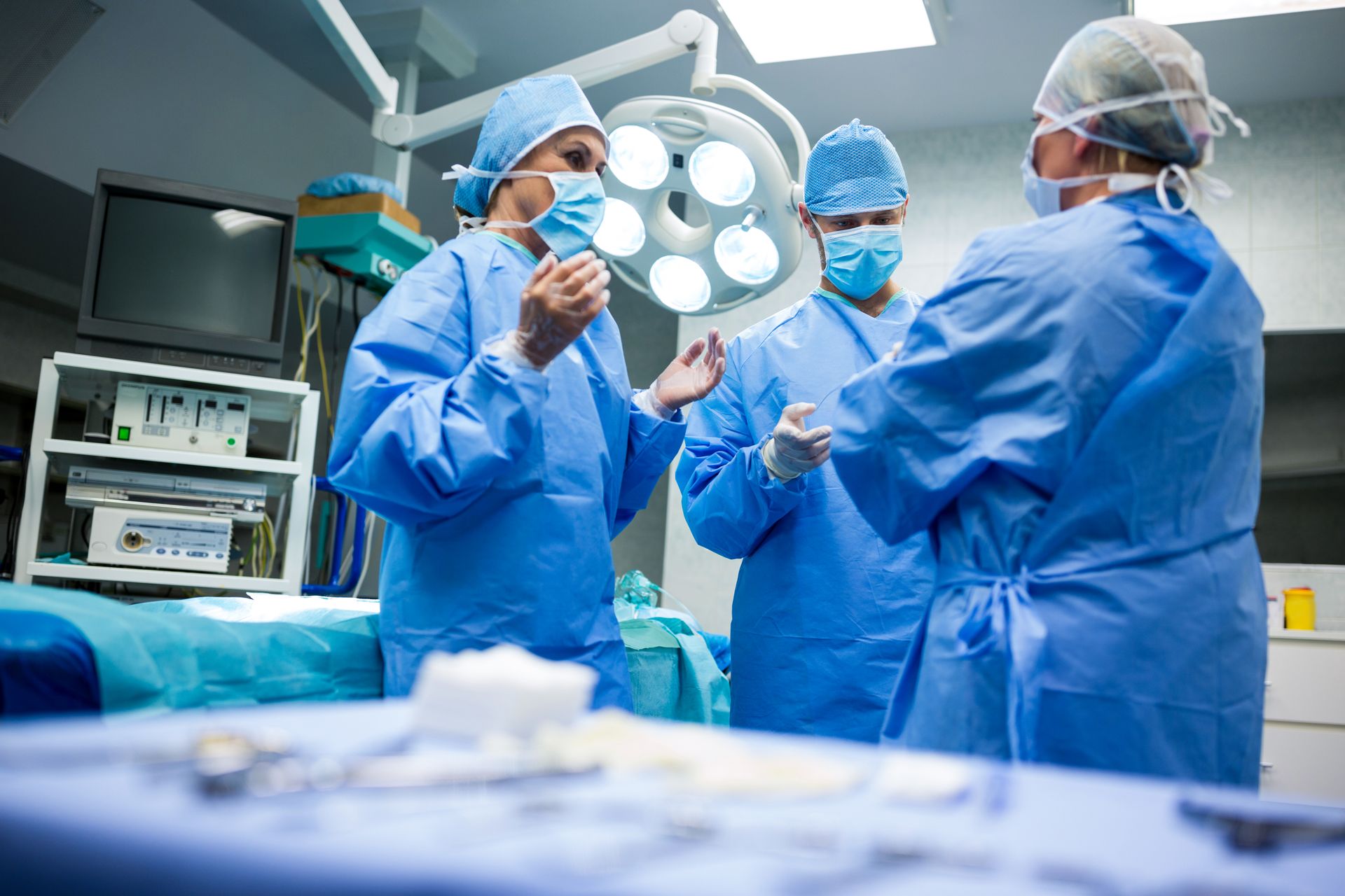 Photograph of doctors in an operating room
