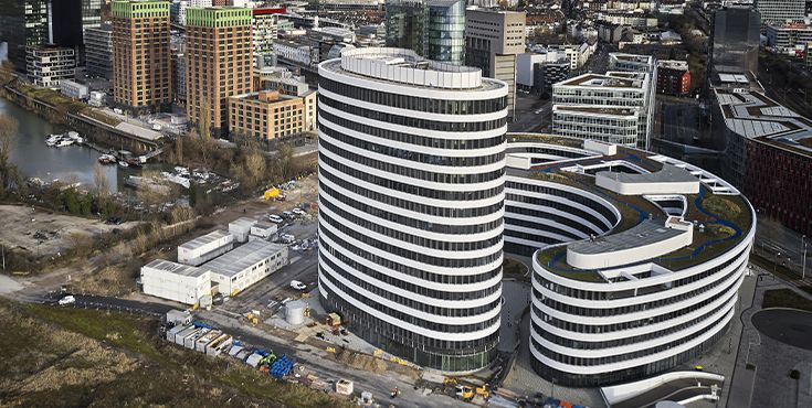 Myhive-Tower Düsseldorf - hurtig evakuering af 15 etager med Systemairs ATA-anlæg