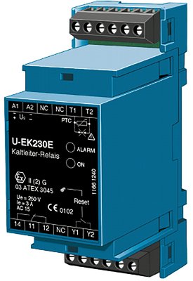 U-EK230E, Termistormotorbeskyttelsesenhed til effektiv beskyttelse af EX-ventilatorer