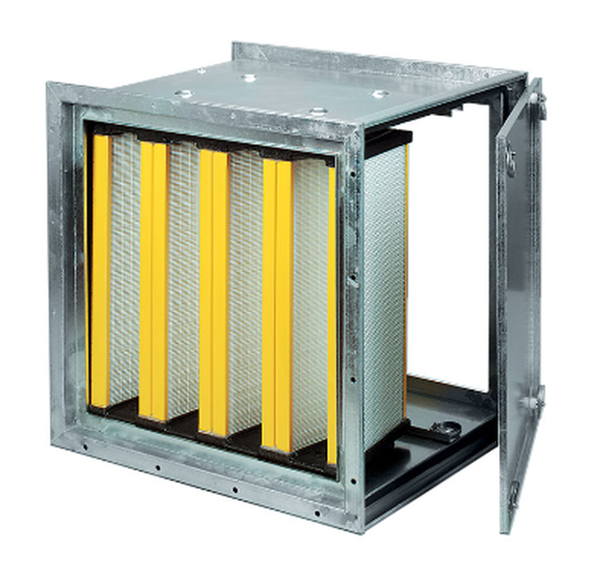 Multimod_MD, Filterbox für Kanaleinbau konzipiert für Platten-, Taschen- und Aktivkohlefilter