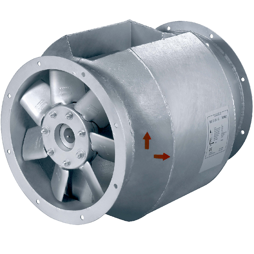 AXCBF, Bifurcated axial fan for high temperature extraction
