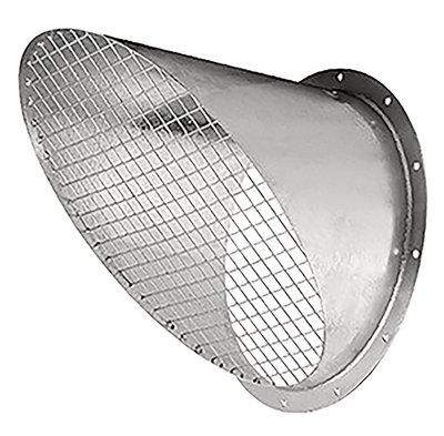 ABS, Výtlačný kus s ochrannou mriežkou pre ventilátory AXC