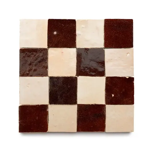 Burnt Sugar + Glazed Earth Checkerboard 2x2 illustration