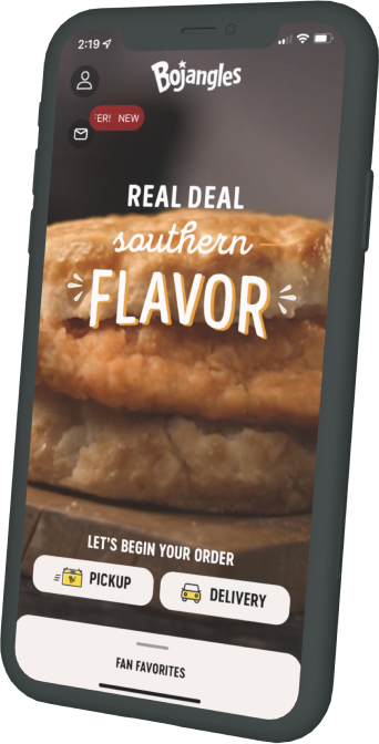 Bojangles App Mockup