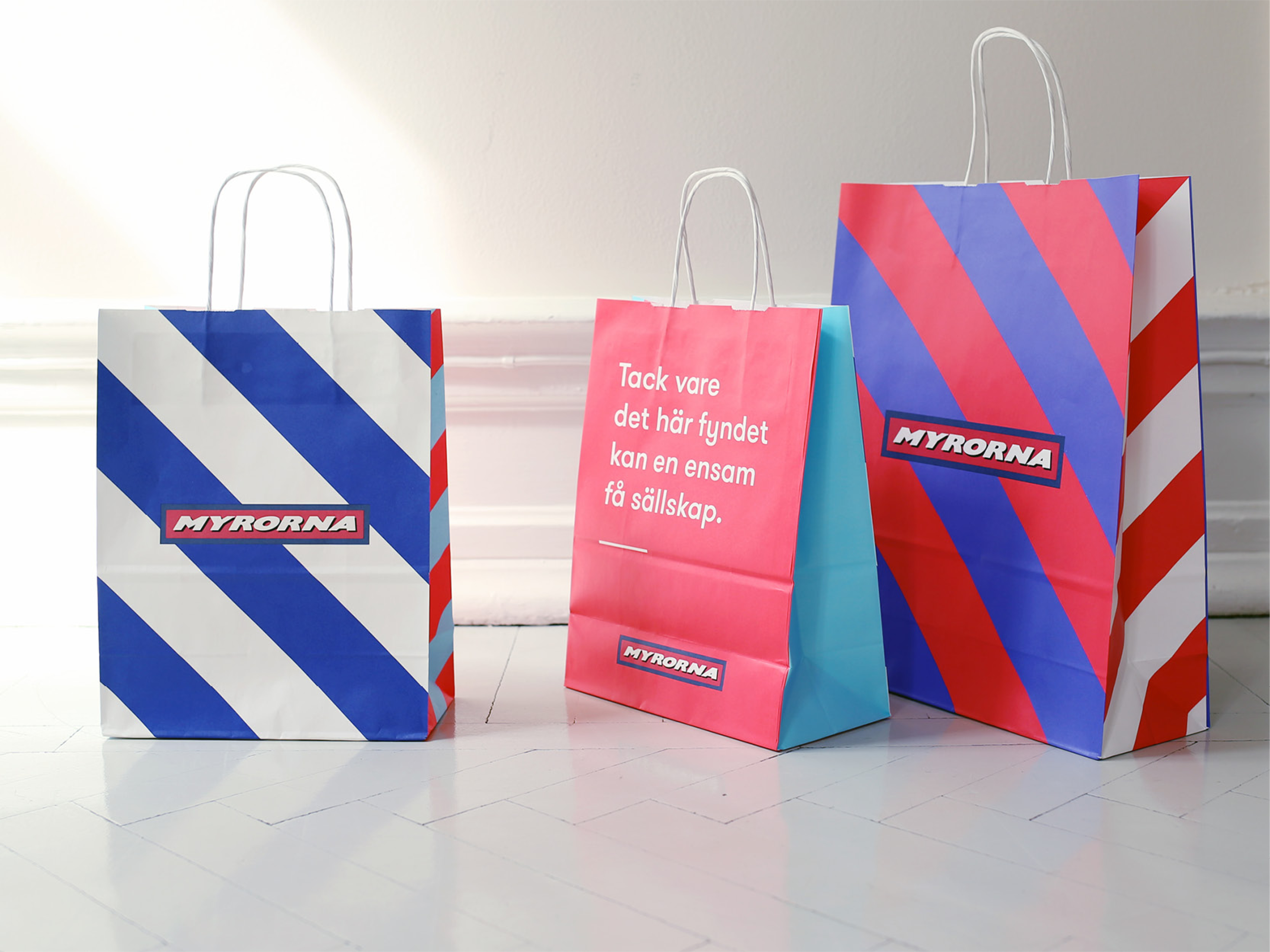 Myrorna Visuell identitet förpackning