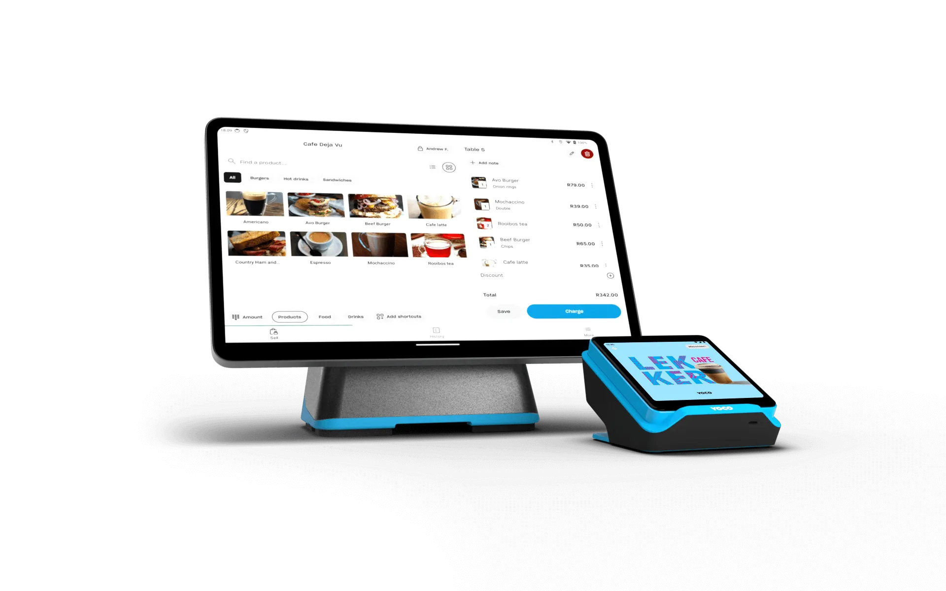 Yoco Counter POS system and Neo Touch card reader