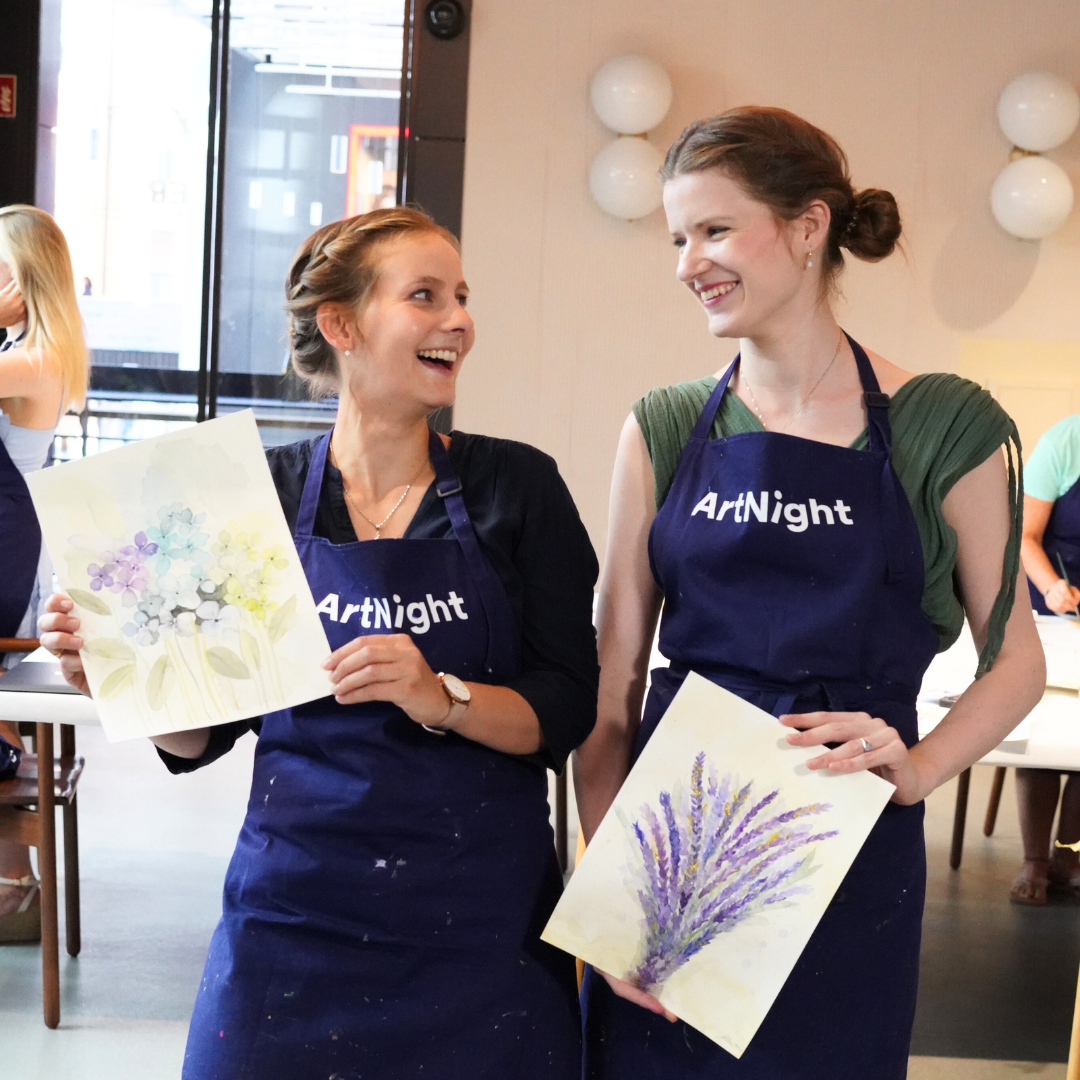 ArtNight Aquarell Frühling Friends Freundinnen Malen Lachen Erlebnis Freude