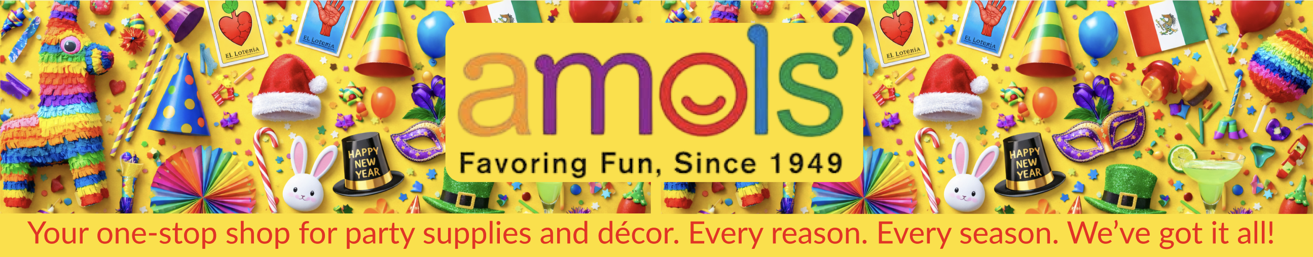 Amols Brand Banner- every reason - every season