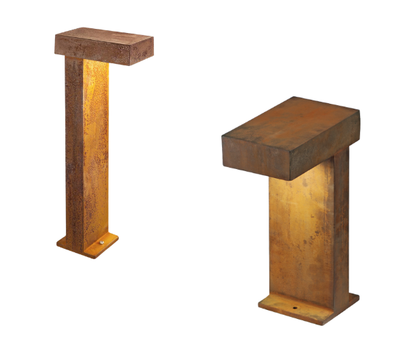 RUSTY® PATHLIGHT 70 (hinten links) und 40 vorne rechts auf grauem Hintergrund.