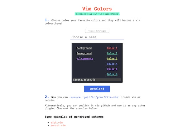 Vimcolors.org