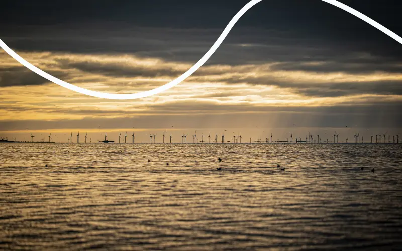 Dansk havvindmøllepark producerer vedvarende energi til det danske elnet