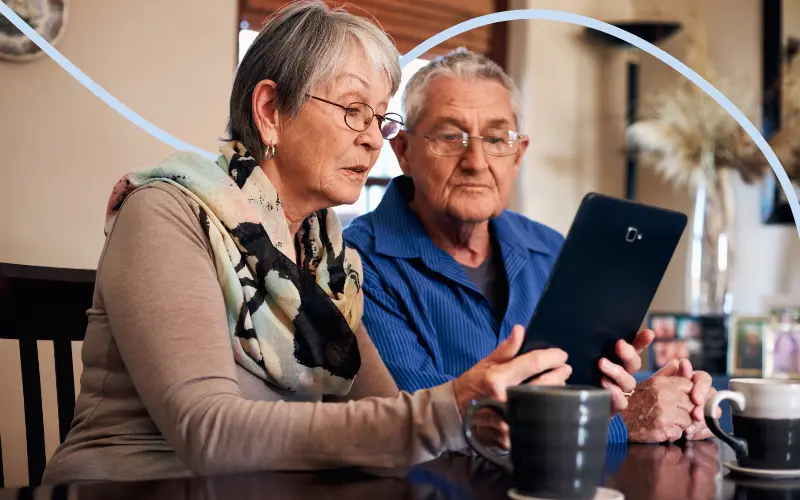 &AElig;ldre par browser p&aring; internettet p&aring; deres tablet