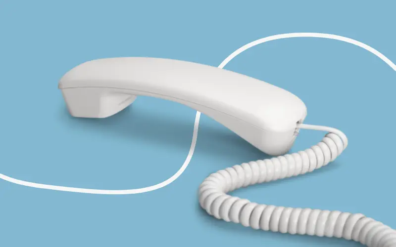 Gr&aring; fastnettelefon