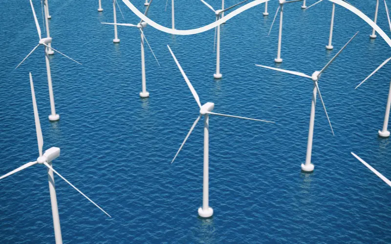 Danske havvindmøller leverer vedvarende energi til det danske elnet