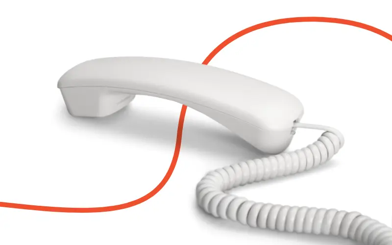Hvid fastnettelefon