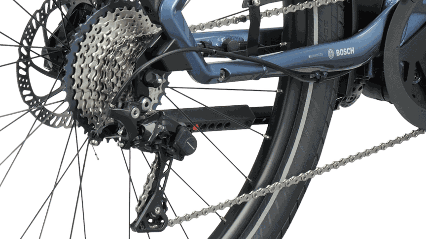 Detailfoto versnellingen e-bike
