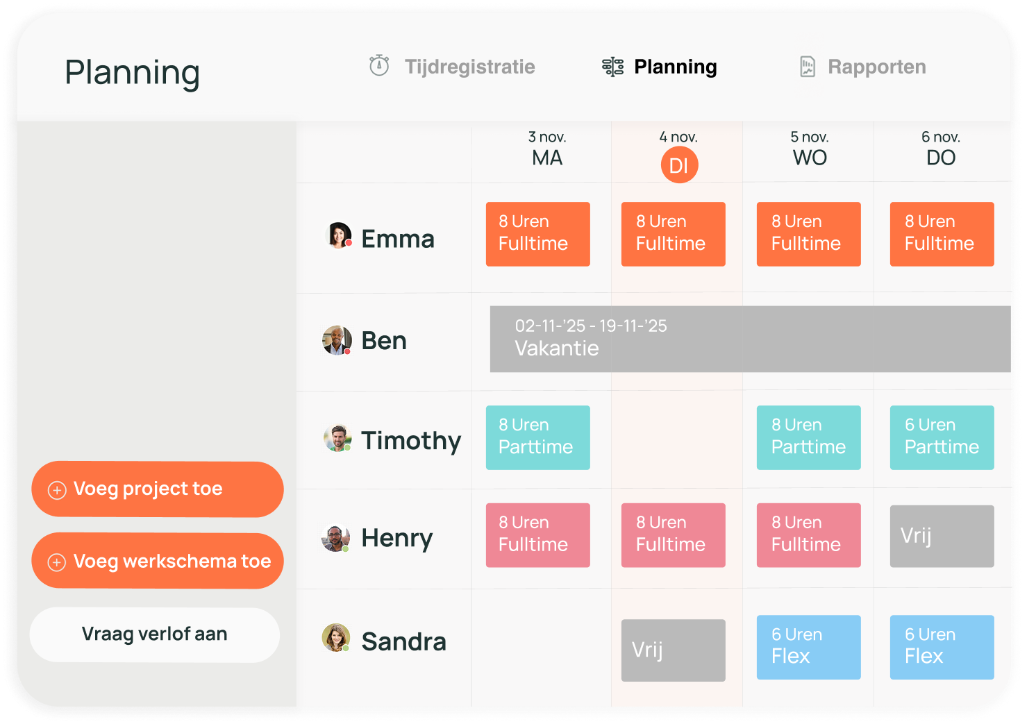 Create work schedules image