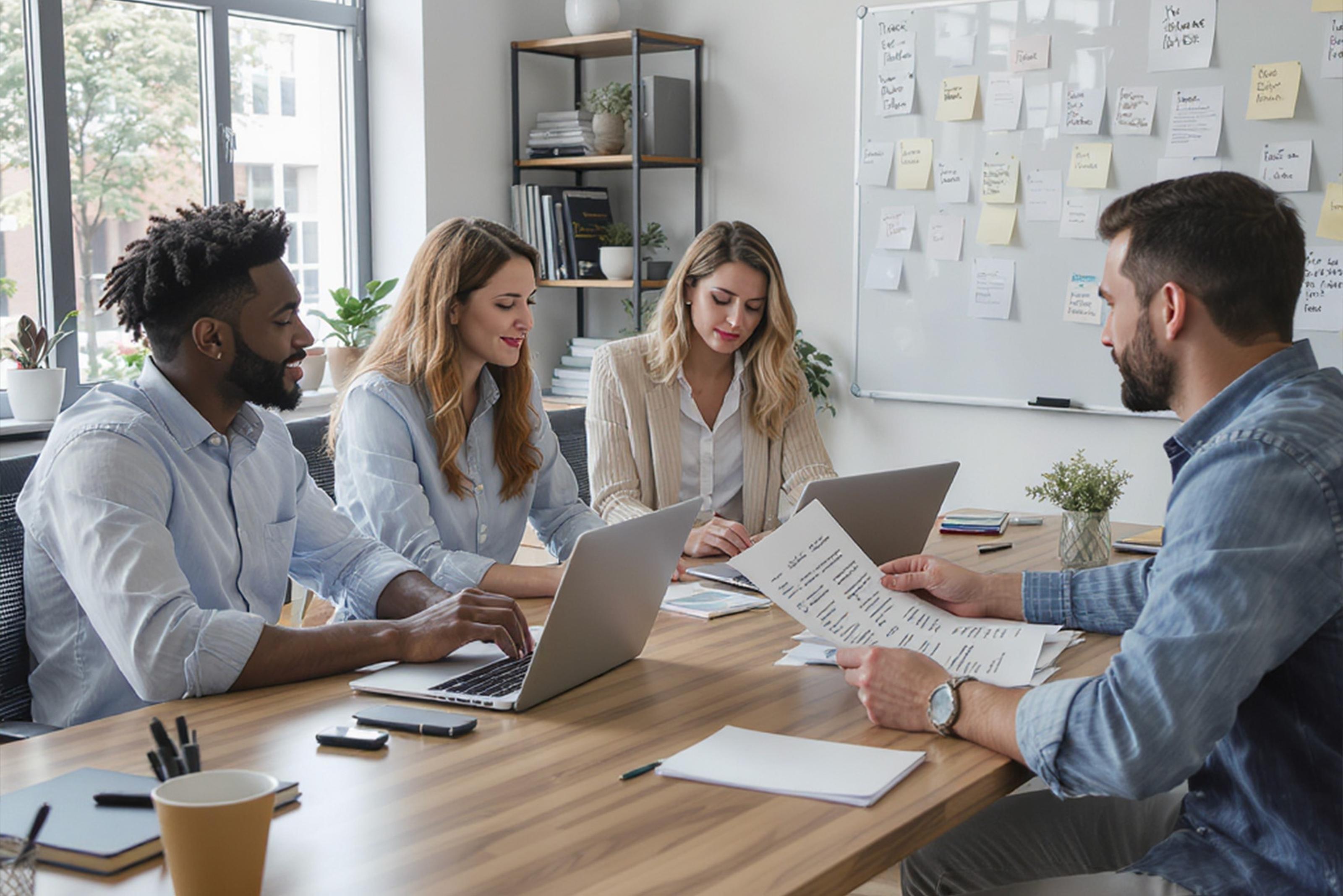 People working at desk