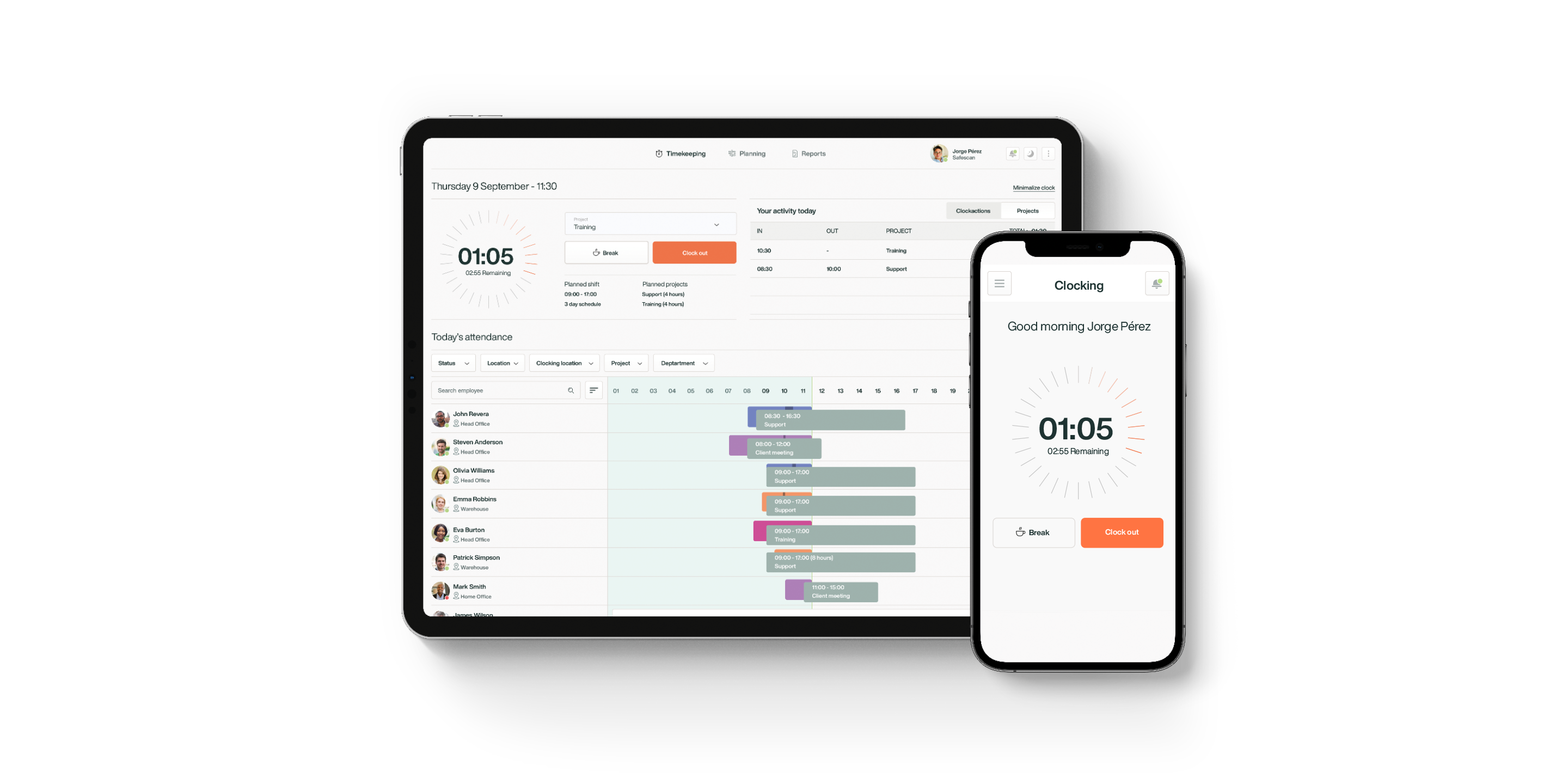 TimeMoto time registration app