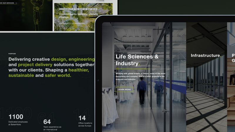 New website for BakerHicks made by WONDROUS LTD
