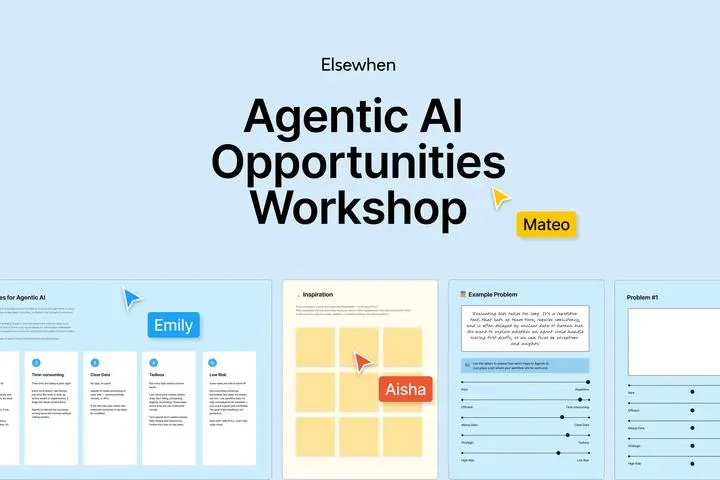 The Elsewhen Agentic AI Opportunities Workshop board
