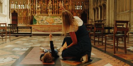 Child with woman in Cathedral