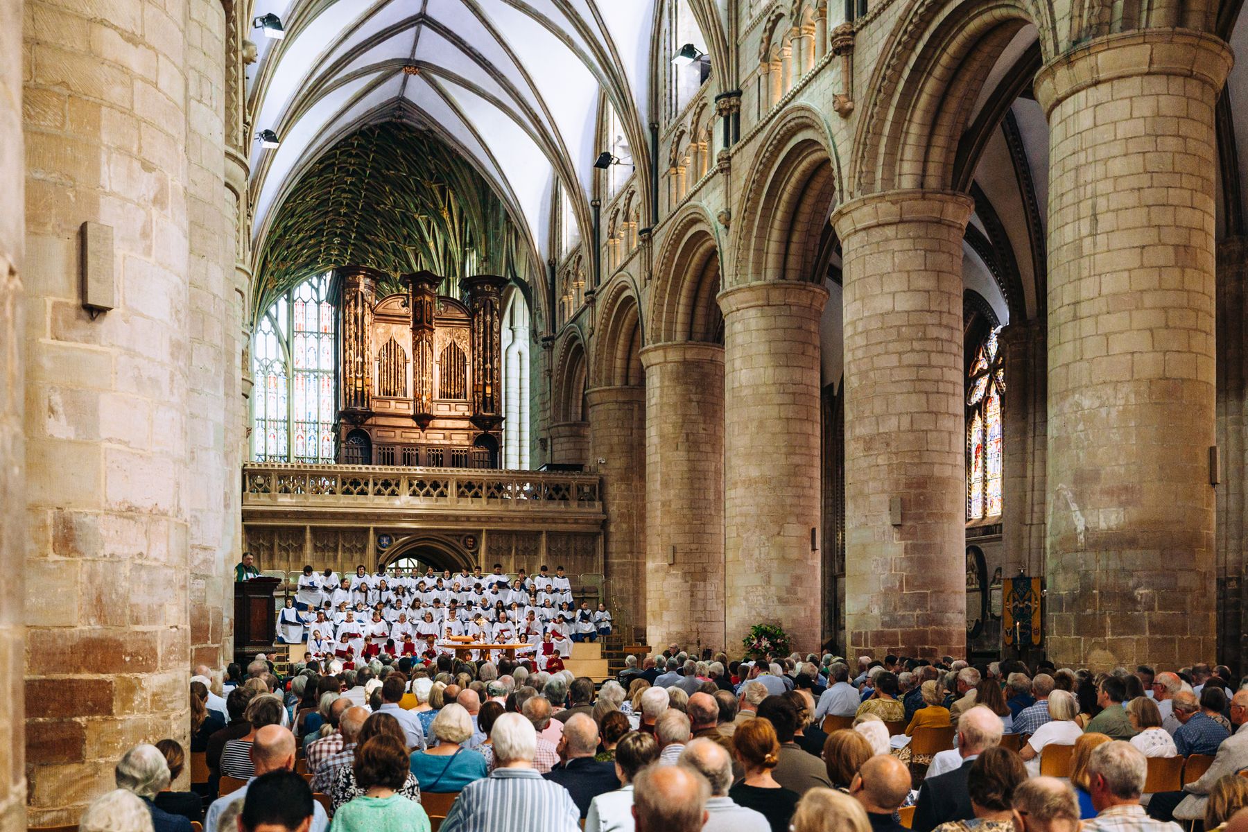 Cathedral Service showing new organ