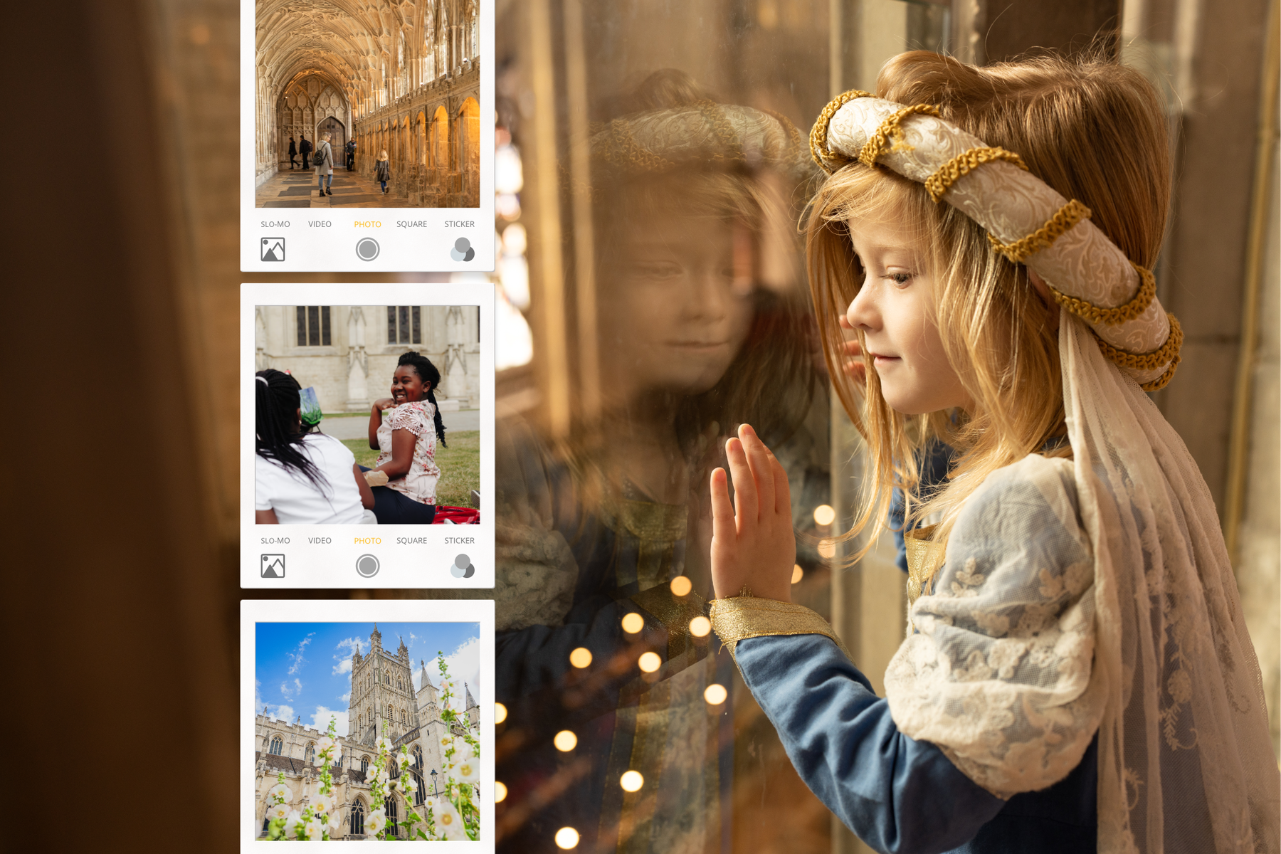 Child in Cathedral gazing through window