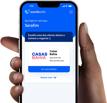 Mão segurando smartphone