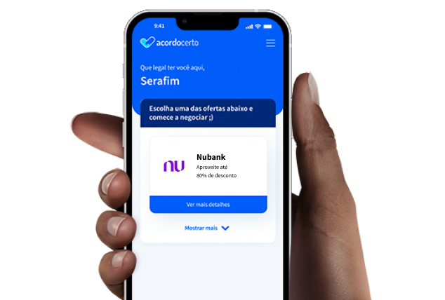 Mão segurando smartphone