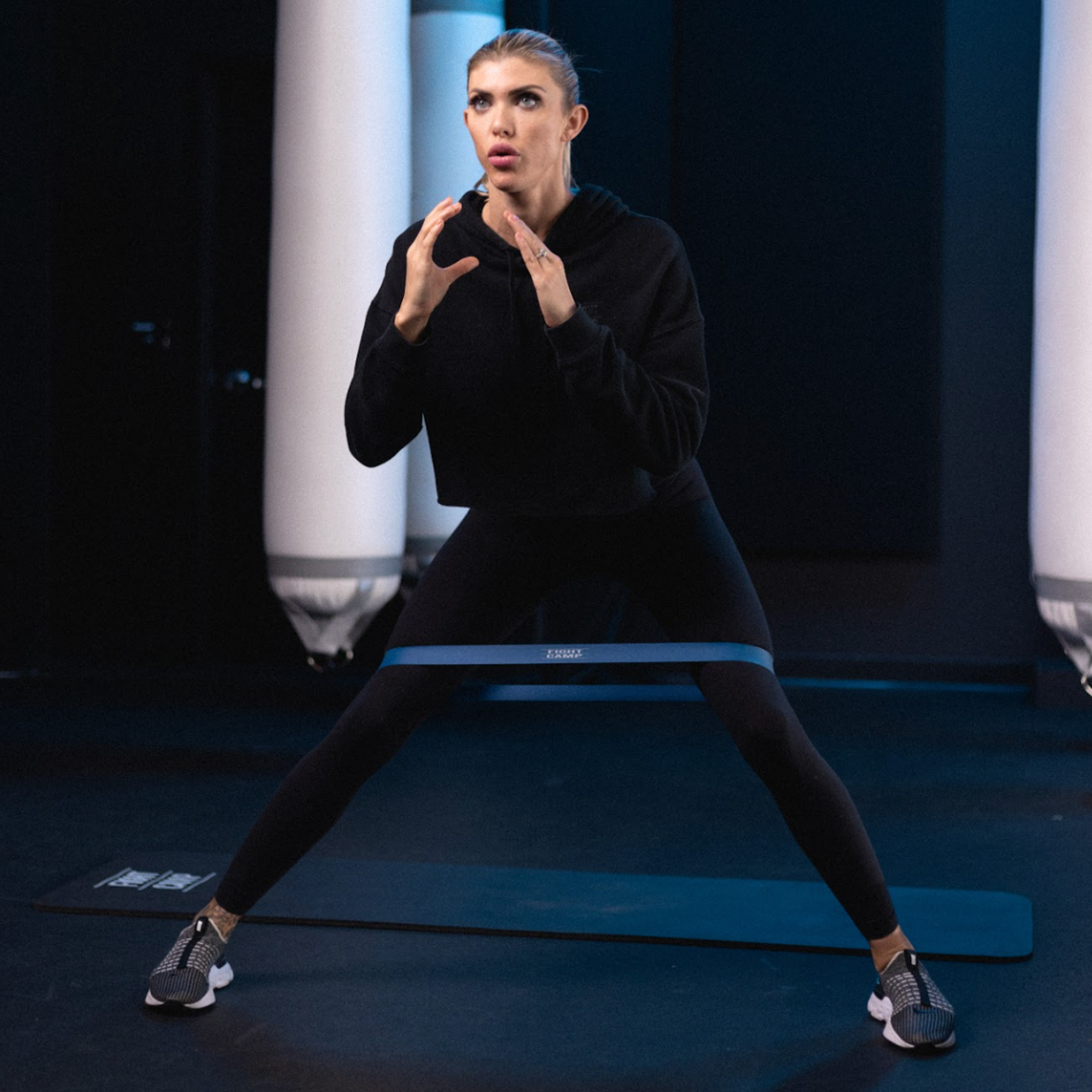 Lateral shuffles with a resistance band