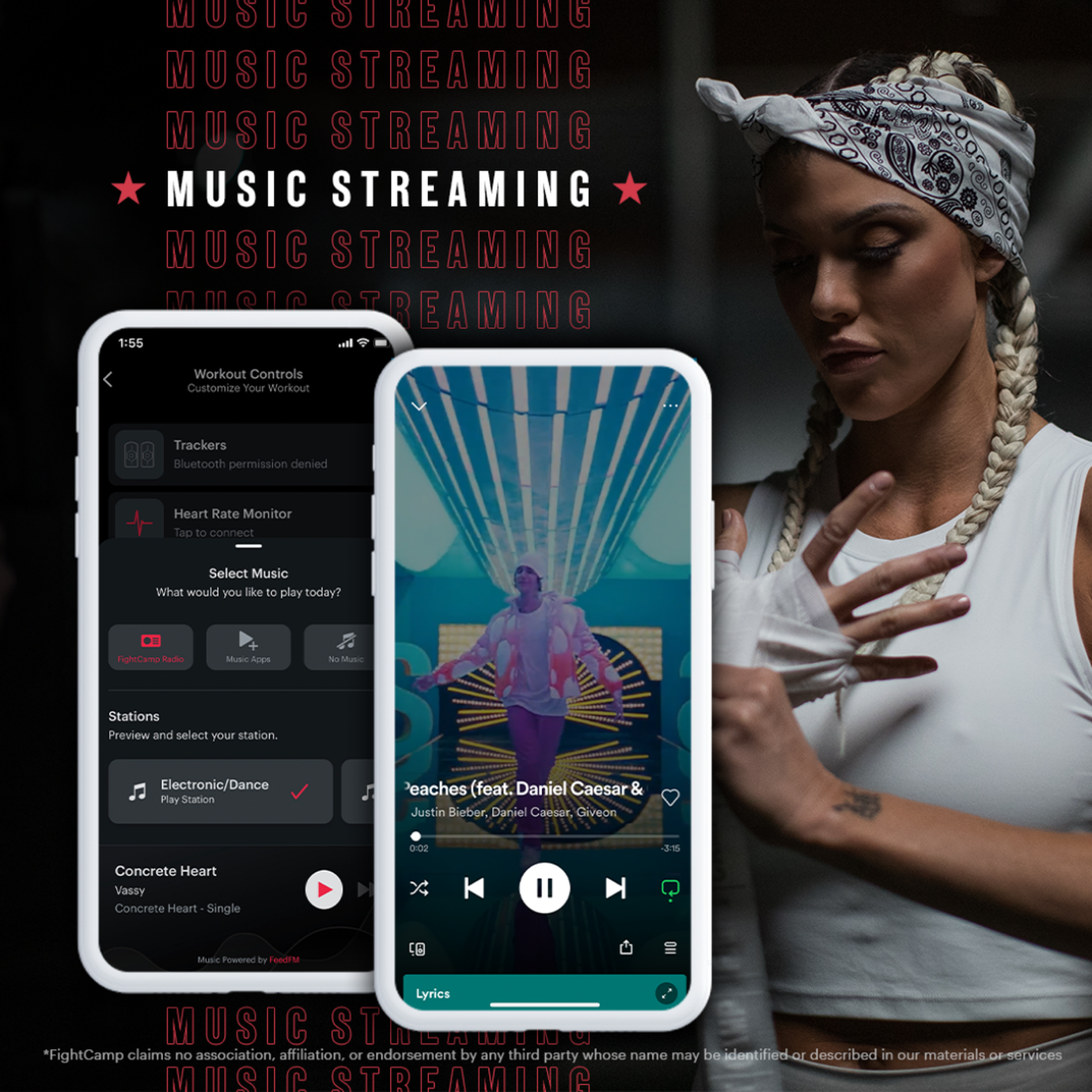 FightCamp Music Streaming