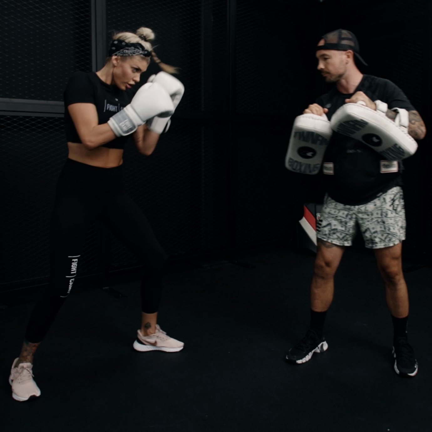 Aaron Swenson Showing How To Hold Pads For Kicks