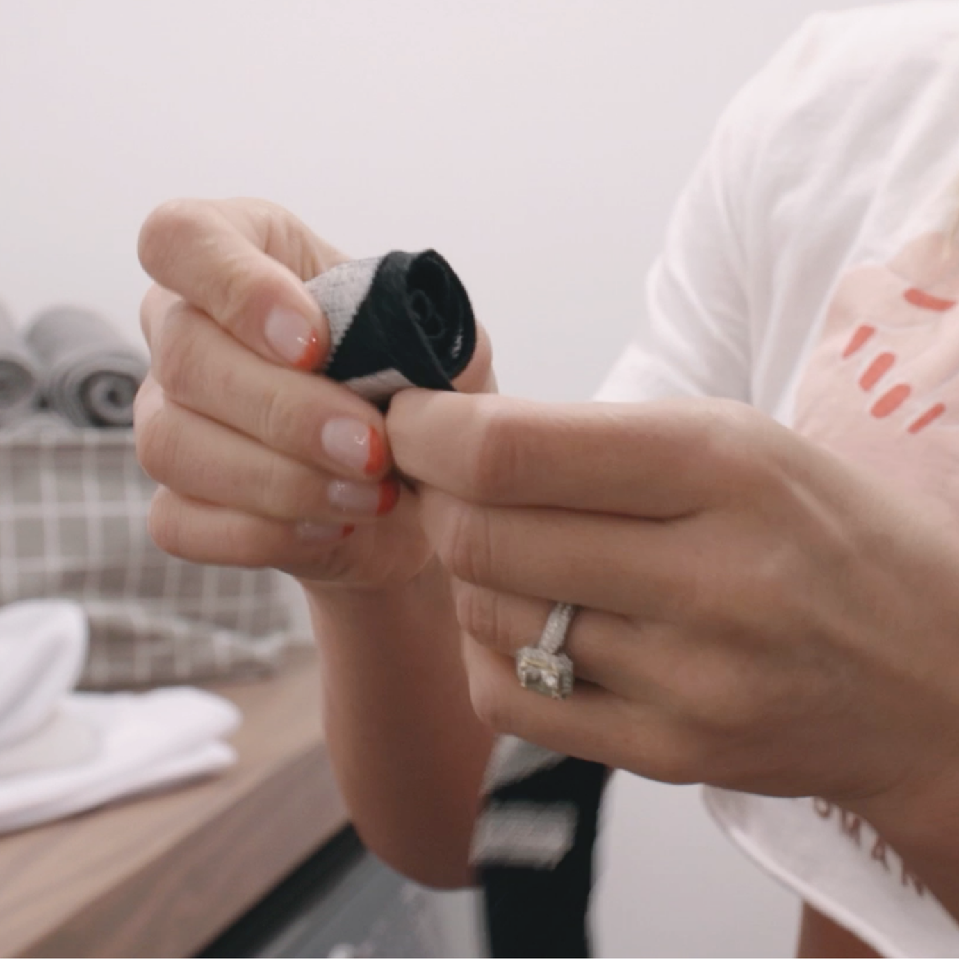 Step 5 - Roll Up Dried Hand Wraps
