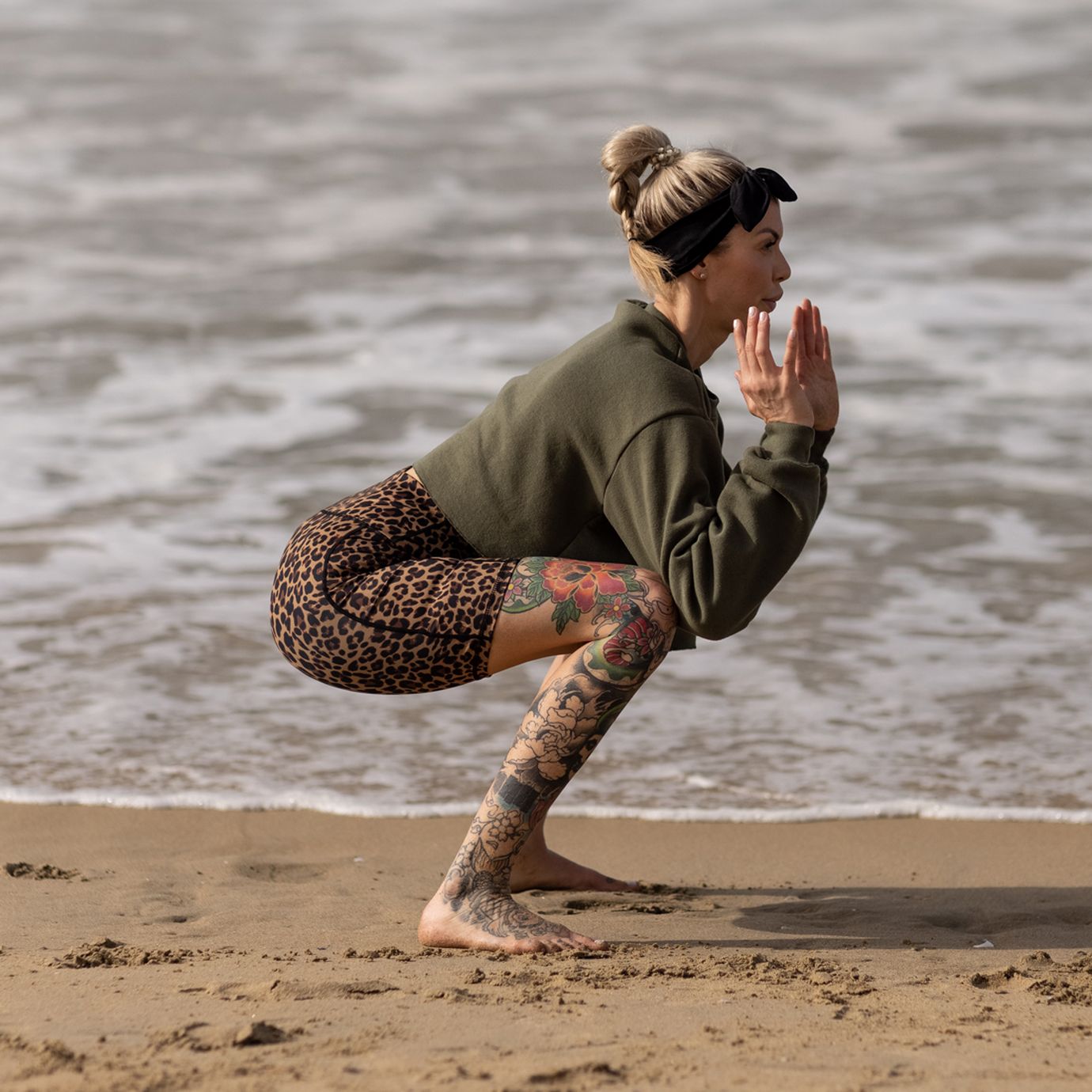 Shanie Smash Doing a Hold Squat
