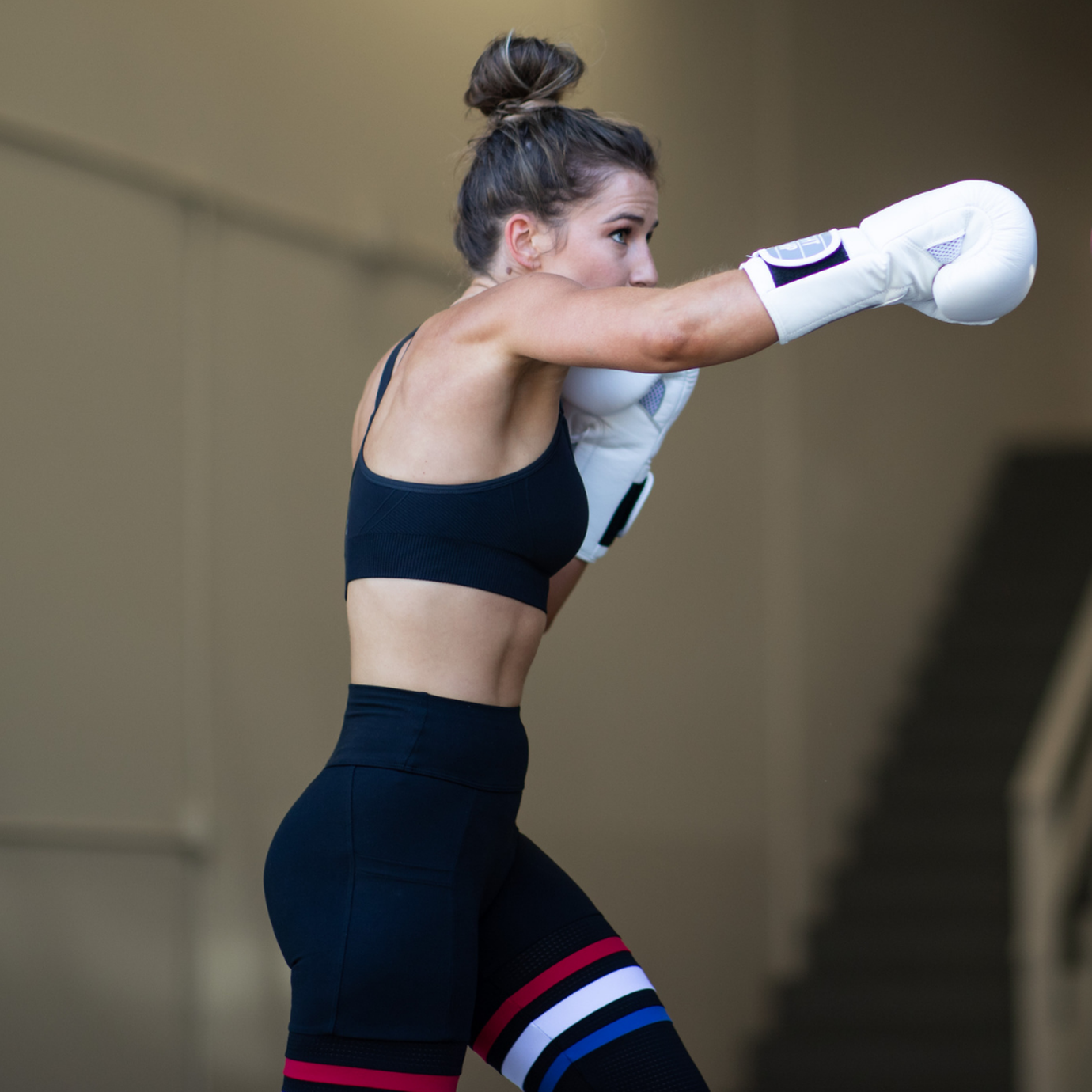 Jess Evans Throwing a Hook Punch
