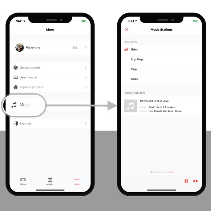FightCamp App Update Music Selection